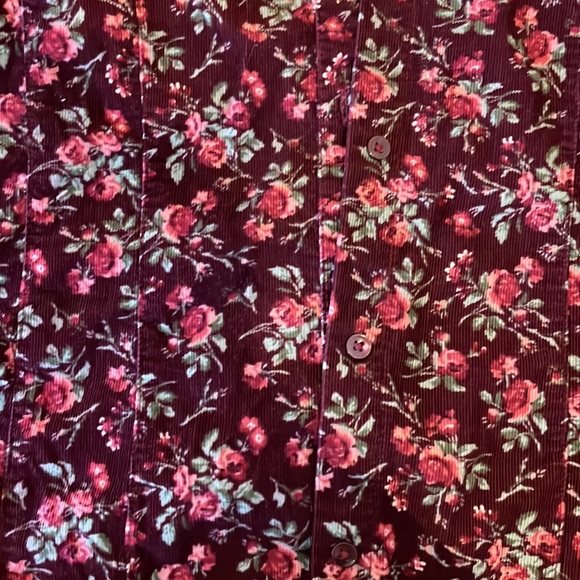 Floral Corduroy Button Down sz XL - Picture 8 of 11
